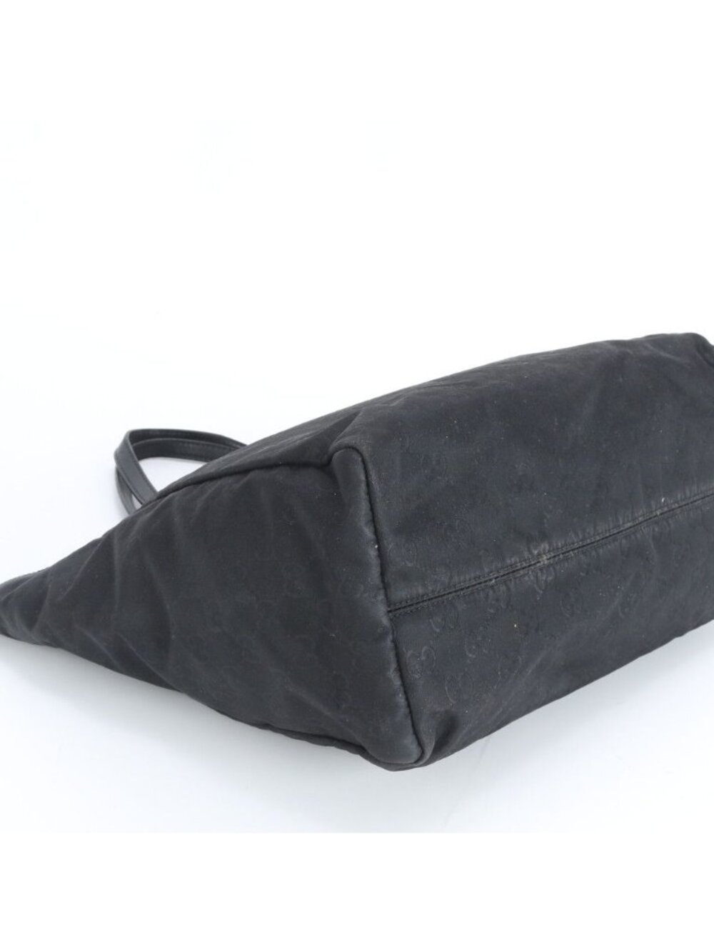 Gucci GG Nylon Leather Tote Shoulder Hand Black - Picture 4 of 9